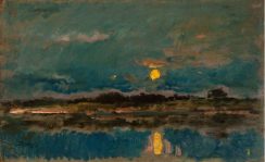Daubigny - Landscape by Moonlight